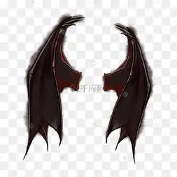 红黑色恶魔魔鬼翅膀