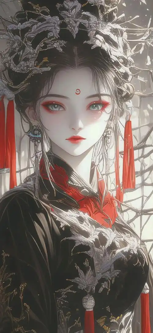 壁纸#古风美人插画壁纸分享|清冷孤绝