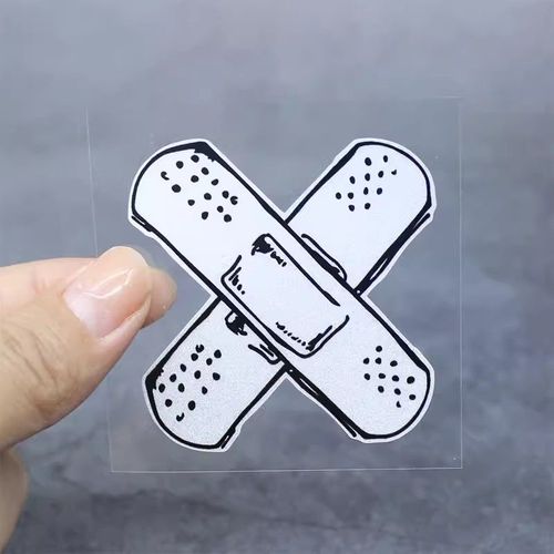 个性创意卡通创可贴汽车贴纸划痕遮挡趣味防水贴花车身电动车反光