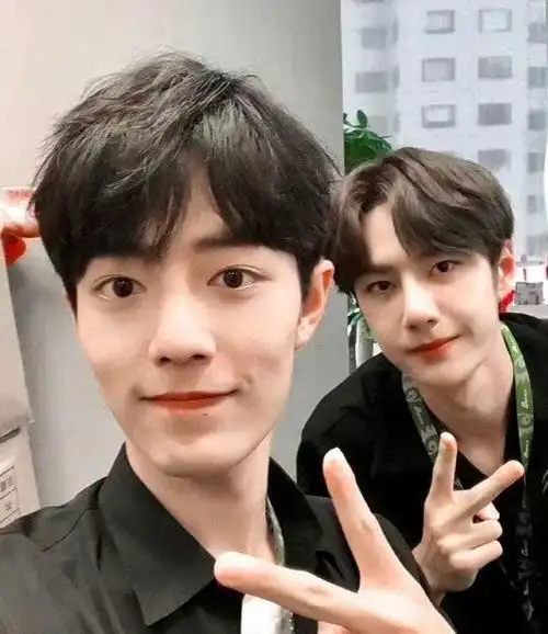 无尽夏改成了肖战王一博微博扫楼时的双人合照,"真