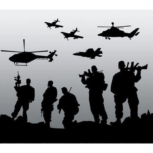 军人海报纸墙贴宿舍贴纸军事卧室飞机直升机部队狙击手背景贴画