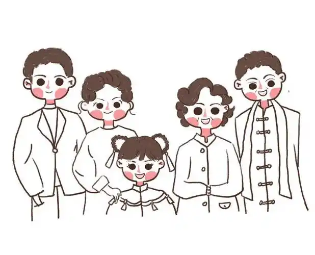 怎么画全家福又简单又好画(教你画一张可可爱爱的全家福)(3)