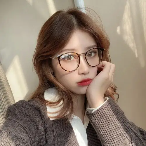 千艾新产品2021复古圆形眼镜框 创意款眼睛女金属近视平光眼镜架