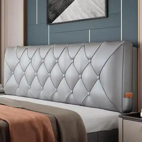 梓椿软包床头靠垫大靠背双人床卧室榻榻米软包床头靠垫枕头皮革可拆洗