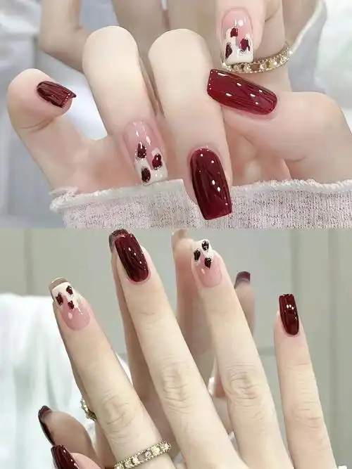 秋冬显白美甲 #美出高级感 #过 - 抖音