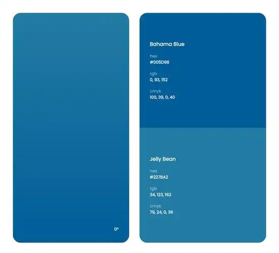 蓝色系色彩搭配方案