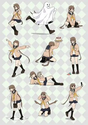 看看这组简单的动漫绘画女生姿势参考吧!