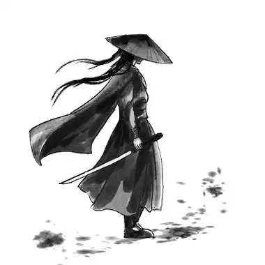 武侠侠客中国水墨古风人物素材