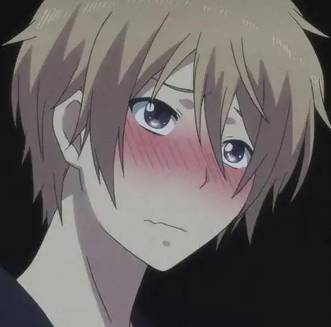 动漫头像:男生黑白害羞头像脸红是喜欢一个人最好的证明