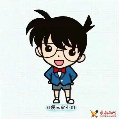 名侦探柯南头像简笔画视频