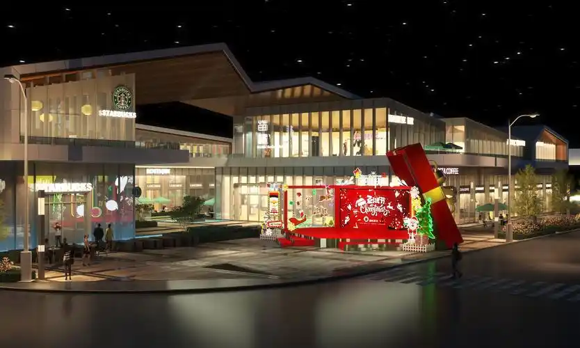 圣诞节商业街舞台
