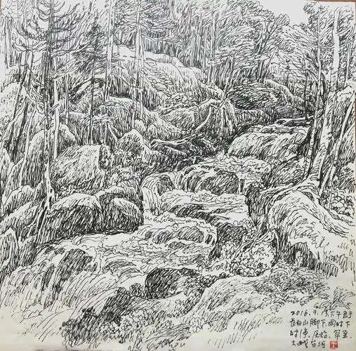 王立贤2016.9长白山速写