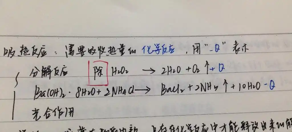 吸热反应是什么意思,举例说明下.