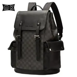 背包欧美时尚旅行包奢侈品牌潮牌大容量电脑书包商务mk双肩包男士