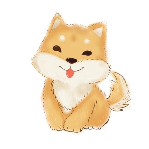 萌萌的小狗简笔画图片_超可爱的卡通小狗手绘素材