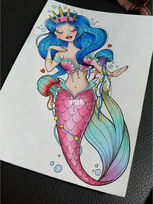 海的女儿简笔画海的女儿简笔画图片大全彩色