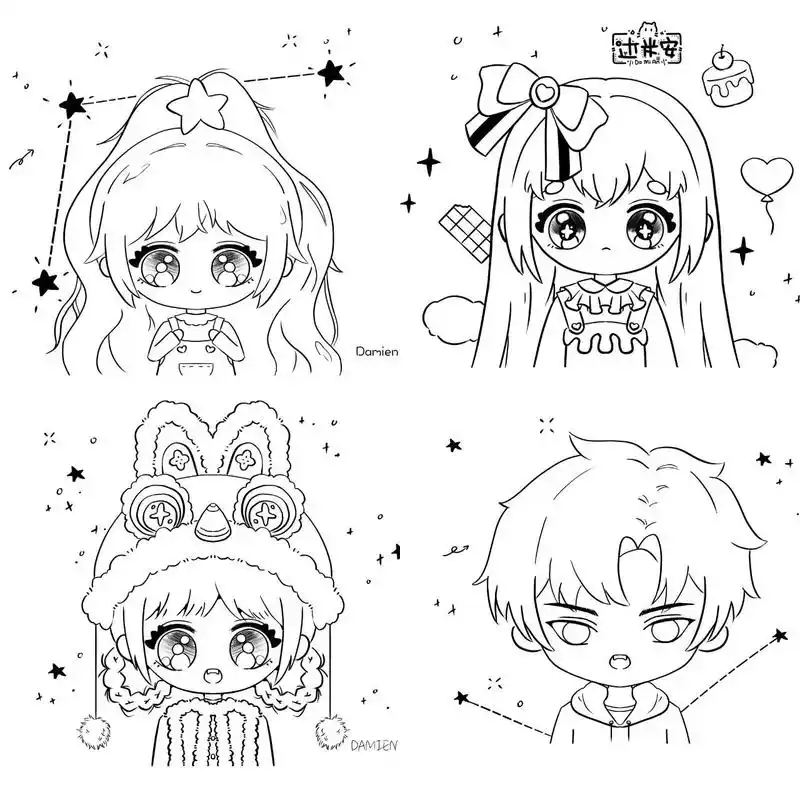 简笔画q版小人头像合集 简笔画q版小人头像合集        临摹弯弯老师(