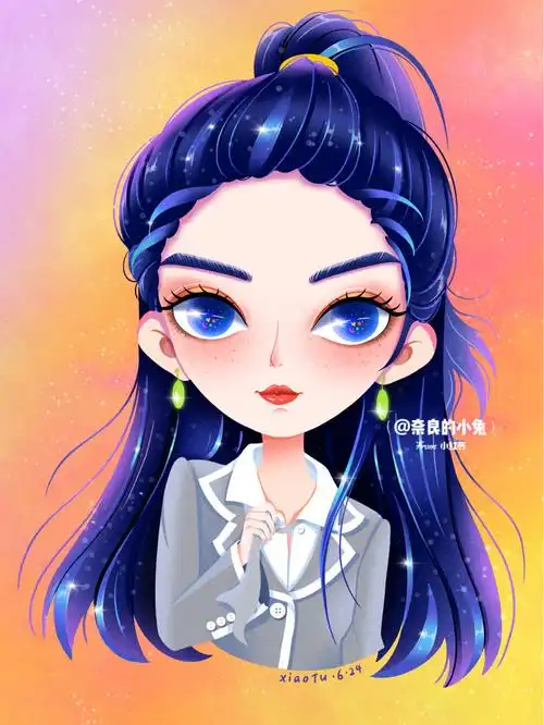 原创小兔插画赵小棠the9插画q萌头像