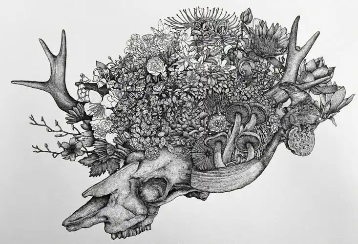 针管笔点画下周应该可以完成了