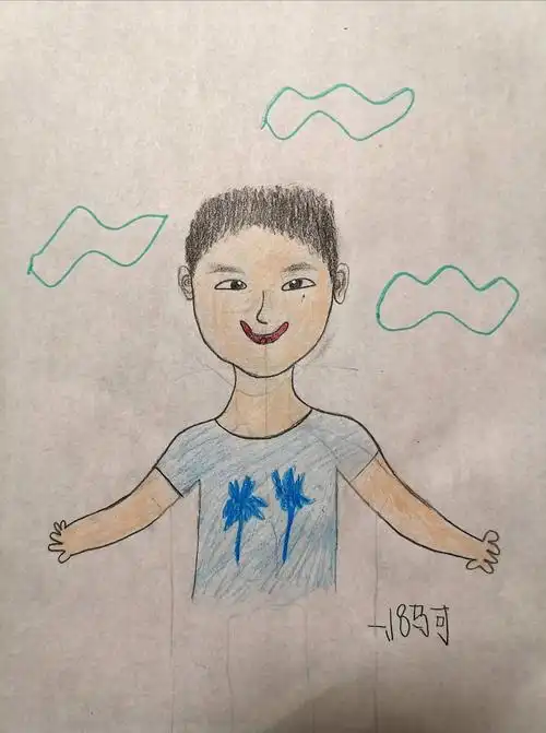 一年级美术期末展示《自画像》(一·18班)