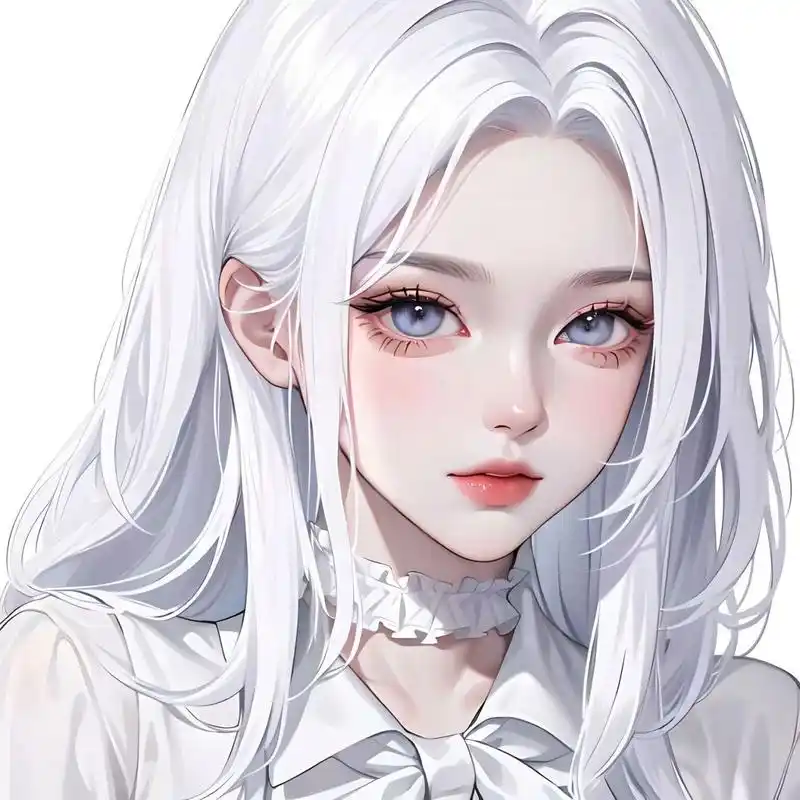 白毛控·清纯学姐·女生头像           图片由mewxai生成