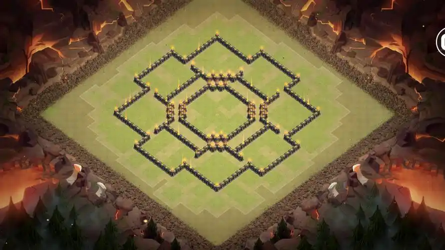 部落冲突9本回形阵,八卦阵分享,付链接代码