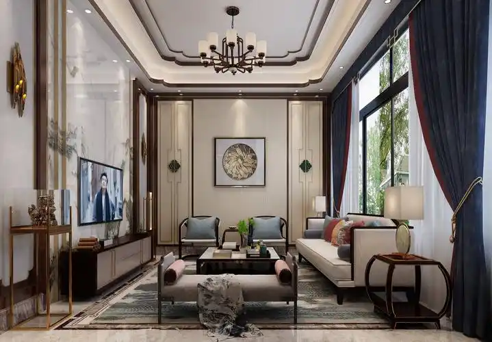 客厅中式家具100平米装修