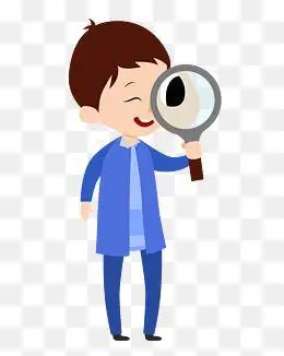 放大镜简笔画彩色卡通