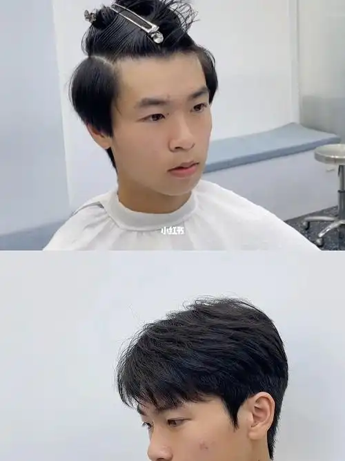 免烫染的发型剪完超帅