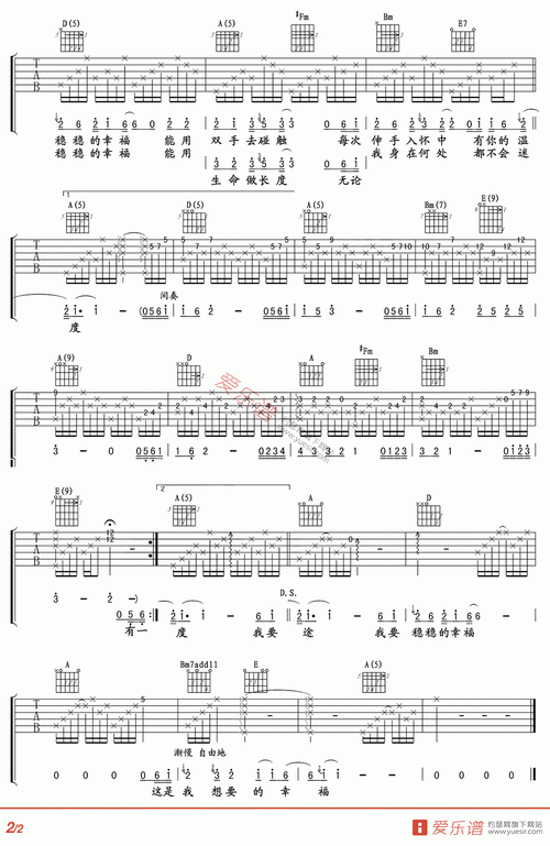 陈奕迅稳稳的幸福吉他谱
