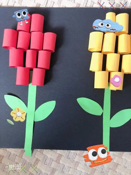 【洼子小学幼儿园】小班线上课堂——手工制作《美丽花朵》