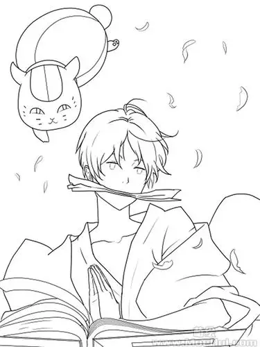 新手练习线稿夏目友人帐夏目贵志35p