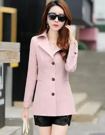 连军服饰新款风衣女中长款韩版春季2018新款女士春秋小矮个子短款春装