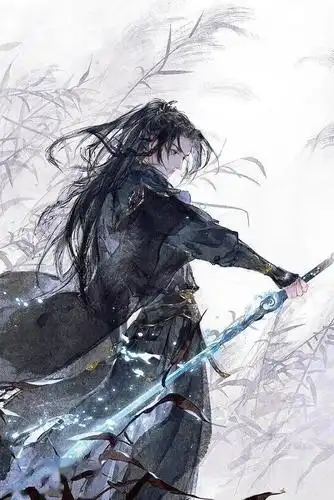 古风黑衣男子女子壁纸心中有丘壑眉目做山河