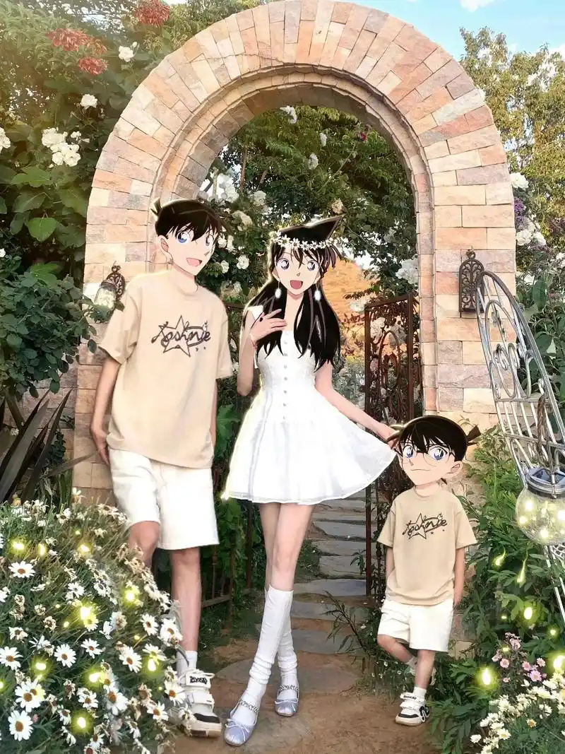 通往幸福的路 从爱老婆开始.#工藤新一 #毛利兰 #一家三口 - 抖音