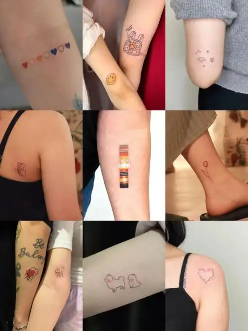 女生纹身合集78150999丨小清新彩色纹身