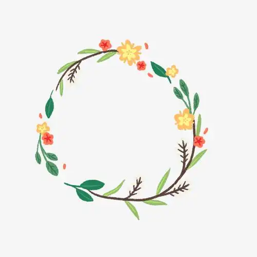 小清新手绘花纹边框6