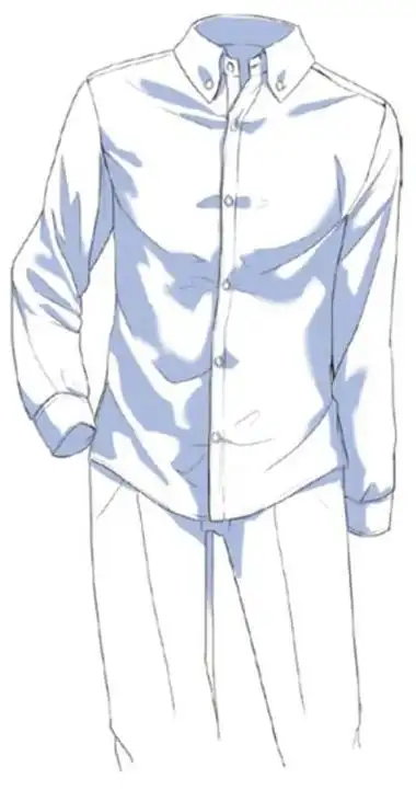 人物服装服饰怎么画漫画中超简单的衬衫绘画教程素材