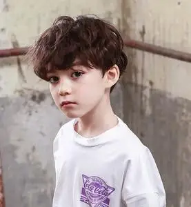 假发男儿童宝宝发型拍照写真表演道具可爱短直发齐刘海自然全头套