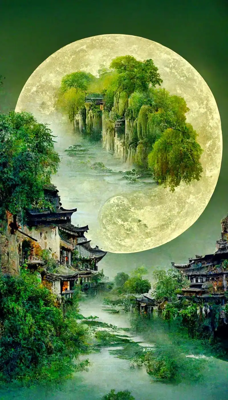 请用你现有的才华,描述此情此景#人间仙境美如画 #古风 # - 抖音