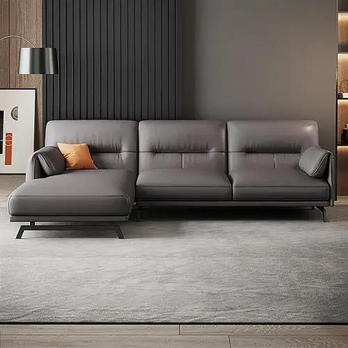 沙发吉斯真皮沙发头层牛皮组合合意式极沙发客客厅皮艺沙发