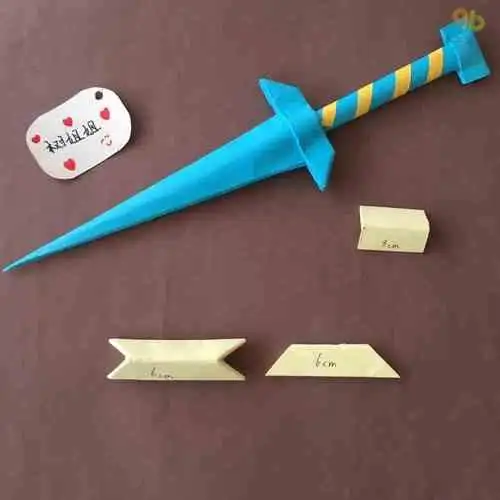 正长方形折纸武器 手工折纸大全-普车都