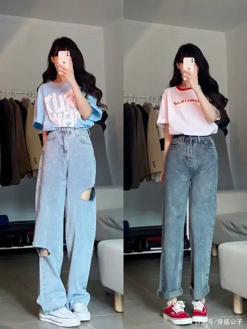 随性自然的休闲韩系日常穿搭