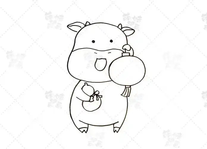 牛年大吉!学画8只小牛简笔画,简单又可爱,可收藏备用