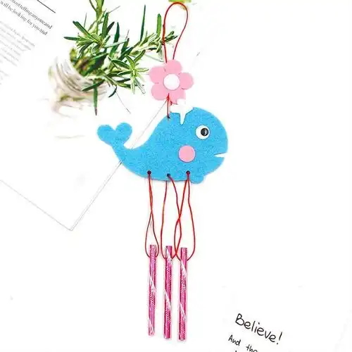 无纺布风铃挂饰 幼儿园装饰挂件儿童不织布创意手工diy制作材料包挂饰