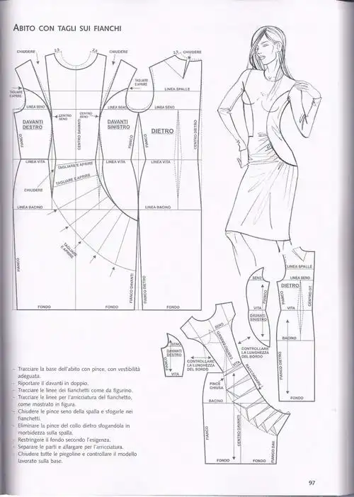 7款扭结连衣裙的图纸资料参考