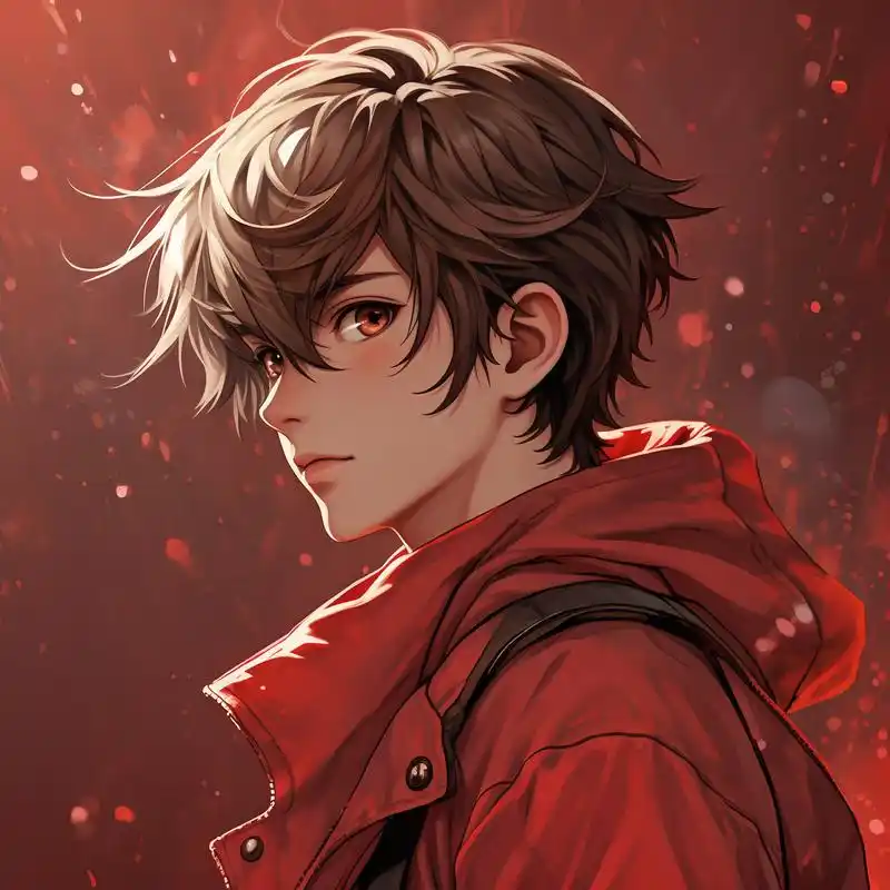 92超酷红色系男生微信头像