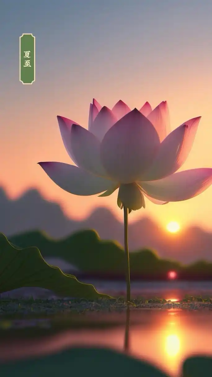 01今日分享,咒语如下:  一朵盛开的荷花,太阳曙光,布艺,4k,主色