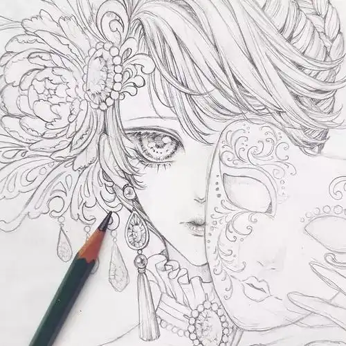 一波素描动漫美女又强势来袭,吹爆!打call!