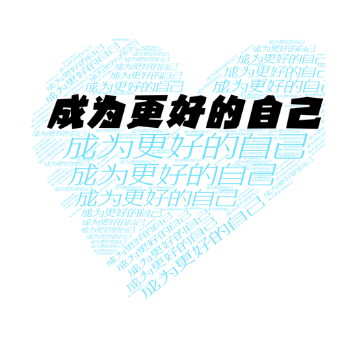 词云图 : 成为更好的自己,成为更好的自己